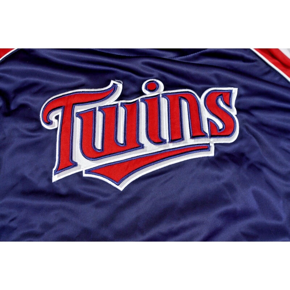 Minnesota Twins MLB Genuine Merchandise Men's Blue Full-Zip Track Jacket Pockets